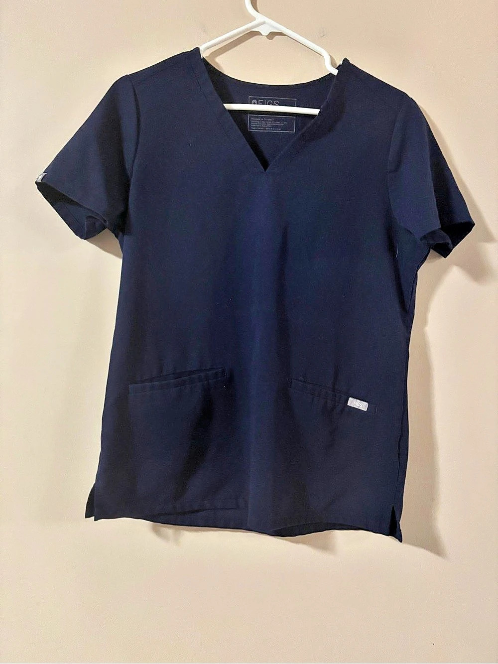 FIGS Technical Collection V-Neck Scrub Top Blue Small